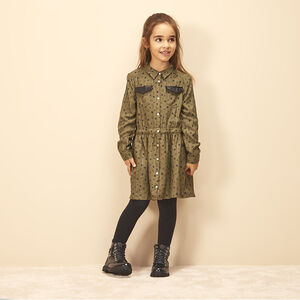 Robe manches longues imprimé étoiles pour fille 