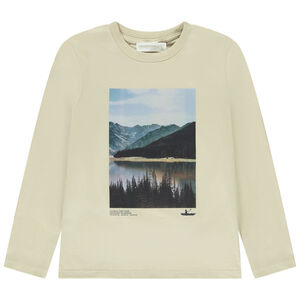 Camiseta de manga larga con estampado efecto foto para niño 