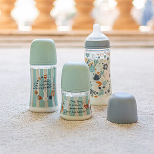 Biberón con tetina fisiológica SX PRO M 270ml Wonderland rayas azul 