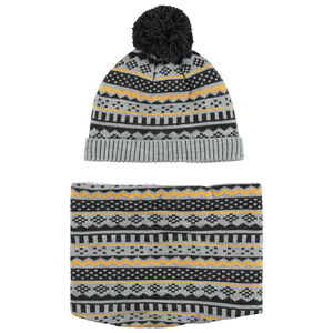 Conjunto con estampado con forro y gorro de snood Main Conjunto con estampado con forro y gorro de snood