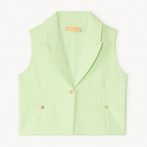 Chaqueta sin mangas estilo blazer para niña 