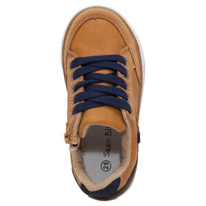 Zapatillas bajas con efecto ante y toques azul marino 