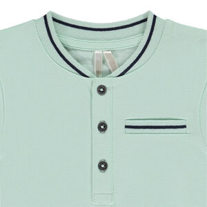 Polo de manga corta con cuello teddy para bebé niño 