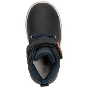 Botines azul marino para niño con cordones y velcro 