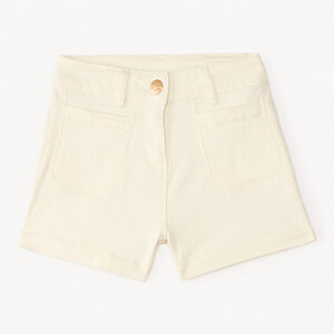 Short de denim liso para niña 