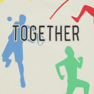 Camiseta de manga corta efecto color block deportiva para niño 