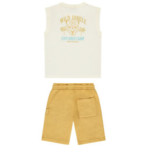 Conjunto de 2 piezas con camiseta sin mangas estampada niño 