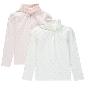 Pack de 2 camisetas interiores de cuello vuelto con estampado de corazones Main Pack de 2 camisetas interiores de cuello vuelto con estampado de corazones