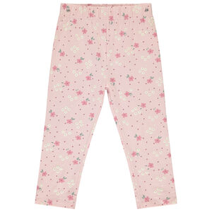 Pijama de 2 piezas con estampado de flores para niña con acabados diferentes según la edad 