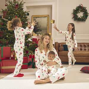 Conjunto de pijama de maternidad de 2 piezas con diseño navideño. 