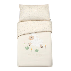 Housse de couette avec taie d'oreiller 60 x 120 cm La Vie à la Ferme 