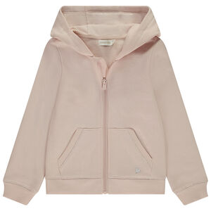 Sudadera con capucha de felpa lisa para niña  Main Sudadera con capucha de felpa lisa para niña