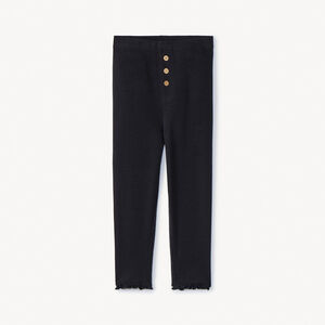 Pantalones de punto acanalado con botones para bebé niña 