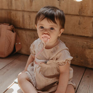 Chupete tetina fisiológica silicona SX PRO Wonder 6-18M Rosa medio 