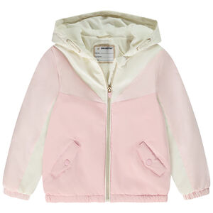 Chaqueta cortavientos bicolor acolchada y forrada para niña 