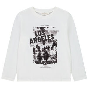 Camiseta de manga larga photoprint palmeras para niño 