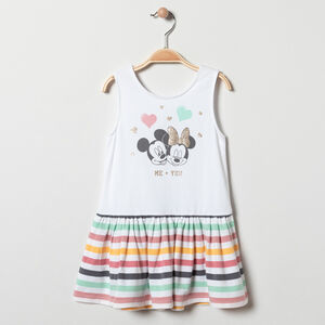 Vestido a rayas estampado de Mickey y Minnie Disney para bebé niña 