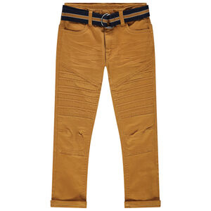 Pantalón de tela teñida con cinturón desmontable 