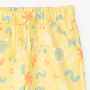 Pantalones cortos de malla con estampado de tortuga para bebé niño 