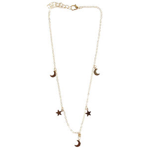 Collar con colgantes de lunas y estrellas niña 