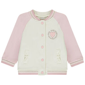 Chaqueta teddy de felpa efecto color bloque para niña bebé 