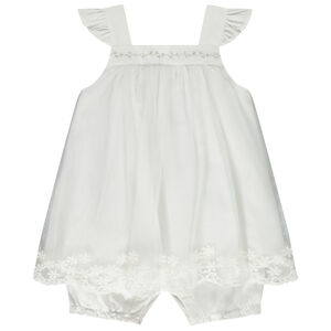 Combinaison corta de ceremonia efecto 2 en 1 para niña 