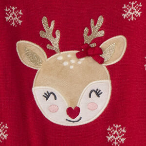 Jersey de punto jacquard con forro para bebé niña Navidad 