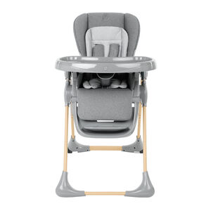 Silla alta ajustable 0+ Jude - Madera y Gris 