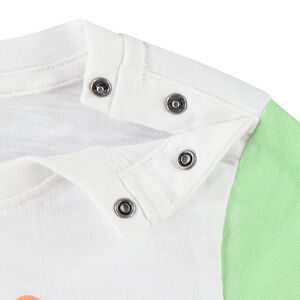 Camiseta de manga corta con bordado en relieve para bebé niño 