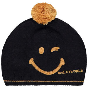 Gorro de punto forrado en sherpa Smiley para niño 