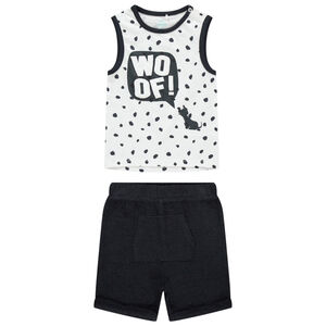 Conjunto camiseta sin mangas y bermudas bolsillo canguro Main Conjunto camiseta sin mangas y bermudas bolsillo canguro