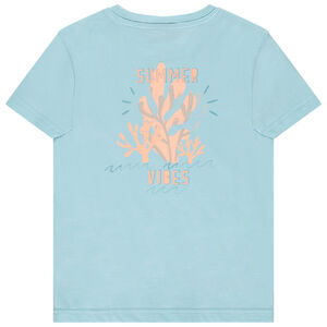 Camiseta de manga corta con estampado de algas niño 