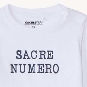 T-shirt manches longues uni avec print pour bébé garçon 