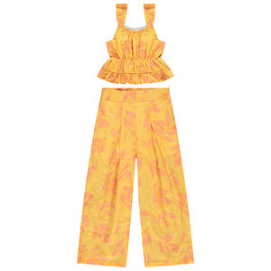 Conjunto 2 piezas total look estampado vegetal para niña  Main Conjunto 2 piezas total look estampado vegetal para niña
