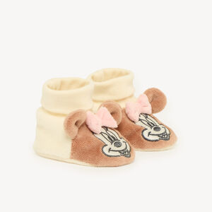 Zapatillas de bebé para niña de terciopelo de Minnie Disney 