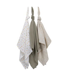 Pack de 3 muselinas de gasa 70 x 70 cm La Vie à la Ferme 