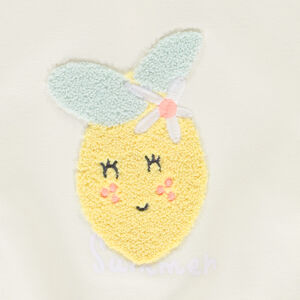 Sudadera de felpa con fruta bordada para niña 