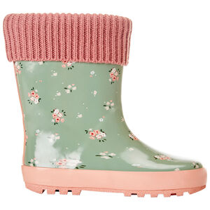 Bottes de pluie en caoutchouc imprimé fleurs pour fille 