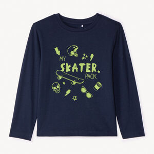 Camiseta de manga larga estampada para niño 