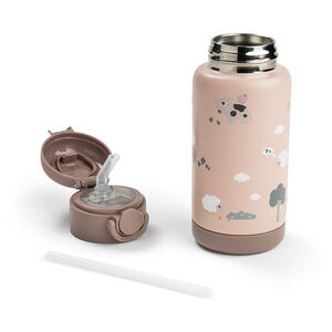 Gourde isotherme avec paille 340ml Tiny Farme Rose 