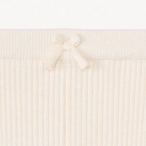 Calzoncillo largo acanalado liso para bebé niña 