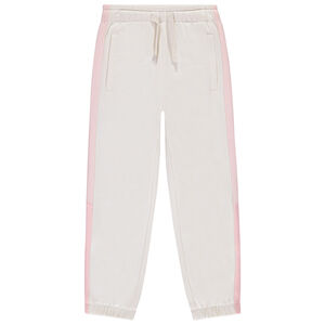 Pantalón jogging de felpa con bandas de colores para niña 