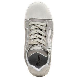 Zapatillas bajas de lona con cordones y cremallera lateral 