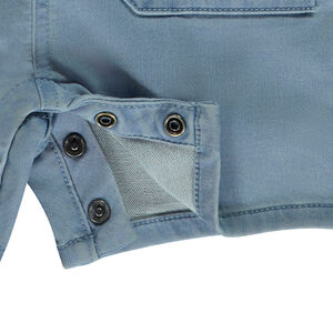 Salopette corta con palmera en relieve para bebé niño 