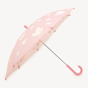 Sombrilla para niña con estampado de corazones 
