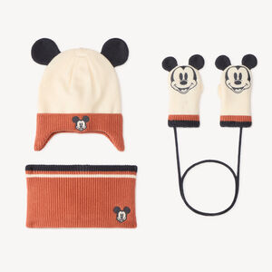 Conjunto de gorro, snood y guantes para bebé niño Mickey Disney 