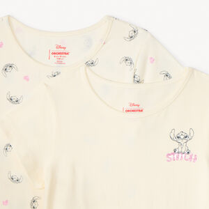 Conjunto de 3 bodies de manga corta de Stitch de Disney niña 