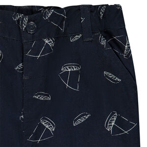 Bermudas de tela estampadas de veleros para niño 