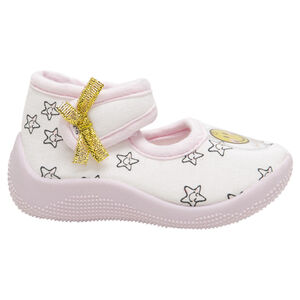 Zapatillas tipo merceditas con parche Smiley Baby y estrellas 