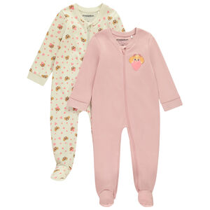 Pack de 2 peleles con cremallera de Stella Patrulla Canina para bebé niña 